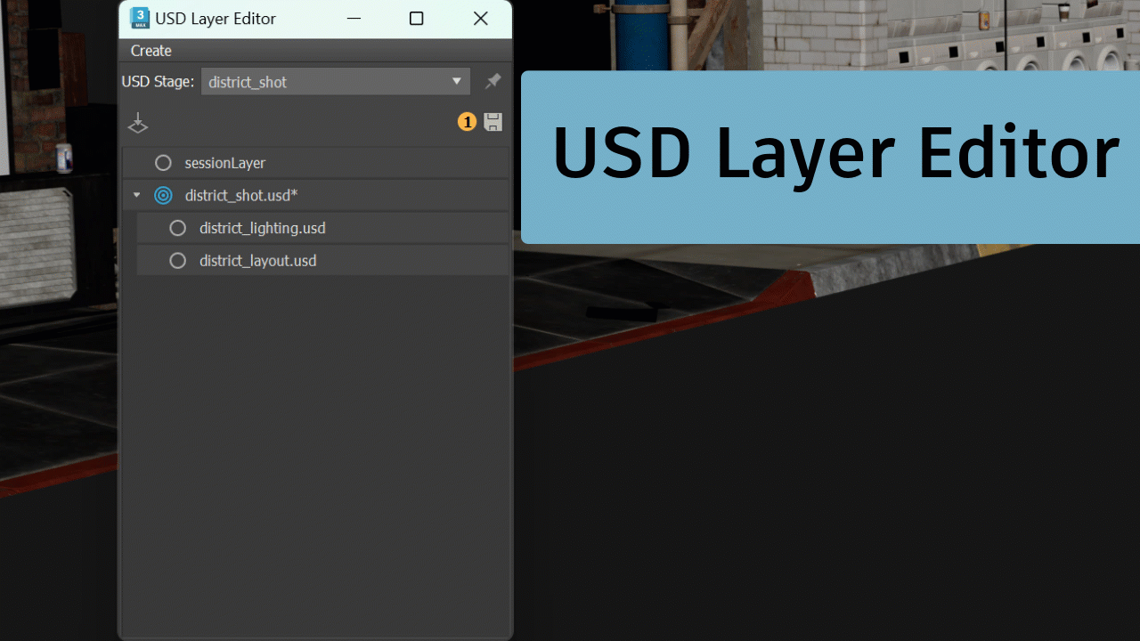 USD for 3ds Max 0.10 с Layer Editor