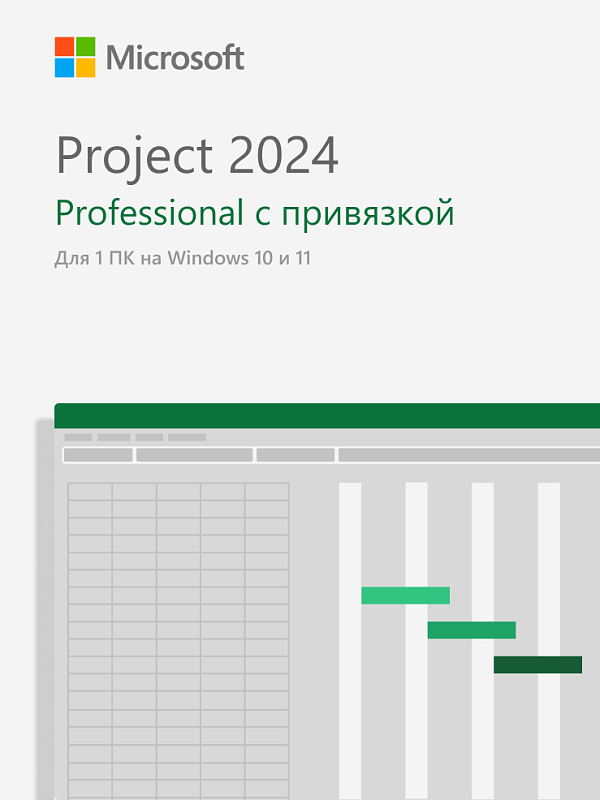 Microsoft Project 2024 Professional — бессрочный ключ с привязкой