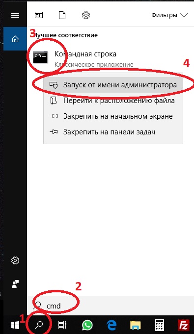 Запуск командной строки от имени администратора