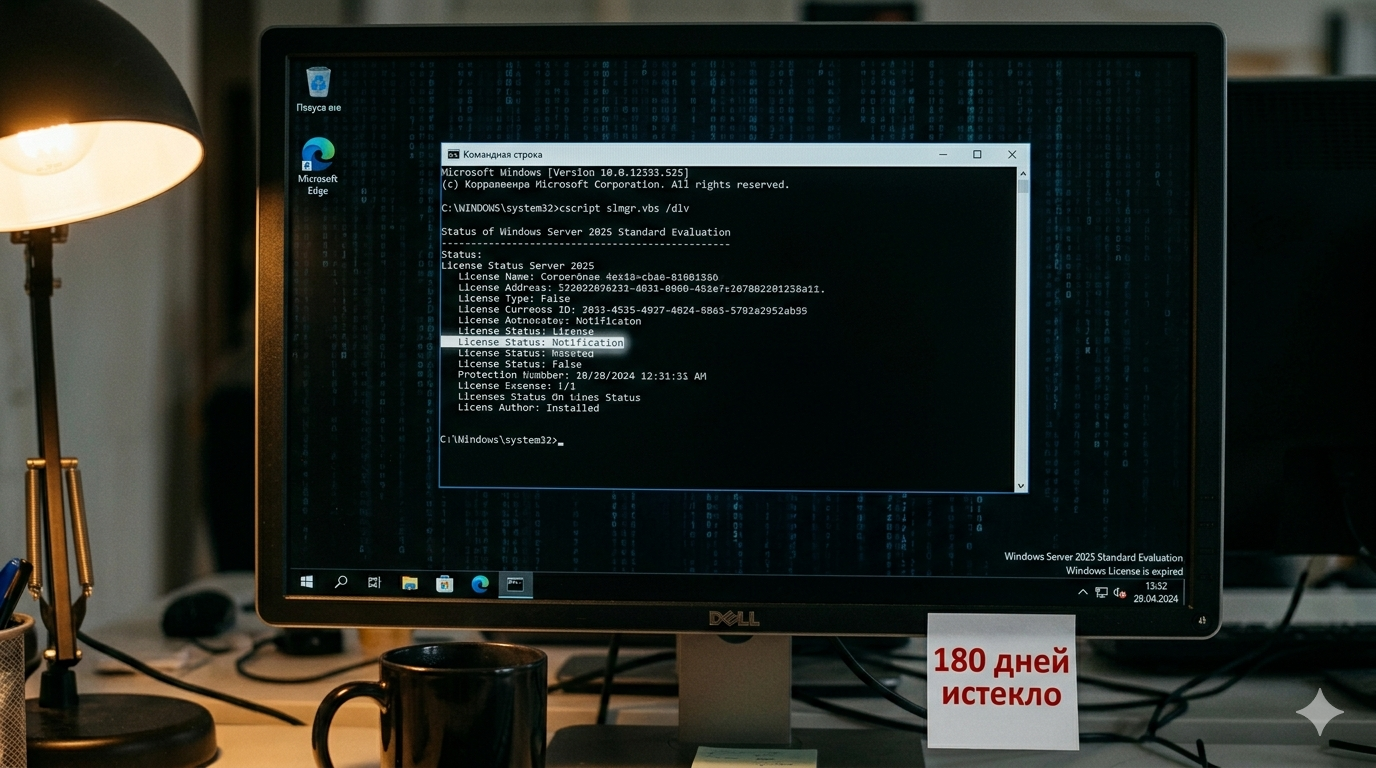 Windows Server выключается каждый час: «Срок действия лицензии истёк»