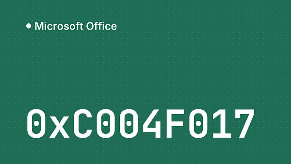Ошибка 0xC004F017 при активации Office: лицензия недействительна