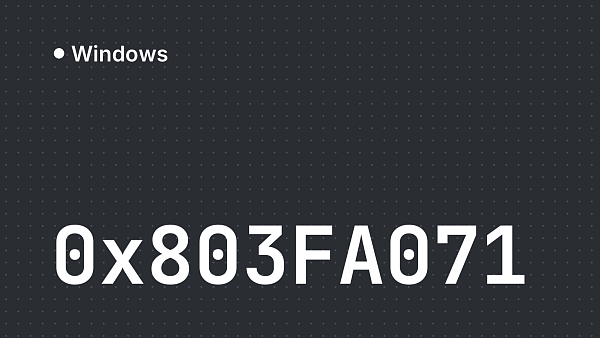 Ошибка 0x803FA071 при активации Windows: причины и решение