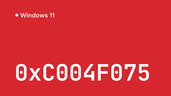 Ошибка 0xC004F075 при активации Windows 11: причины и решение
