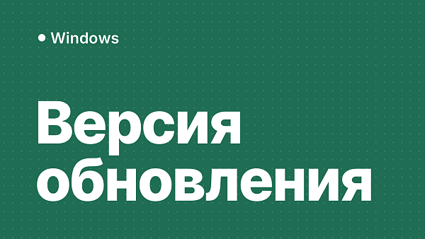 Как узнать версию обновления Windows 10 и Windows 11