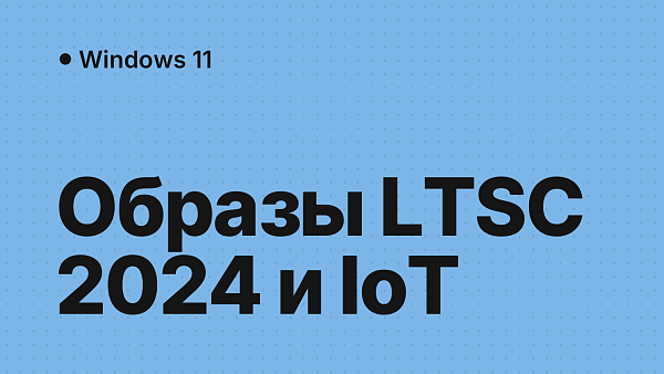 Скачать Windows 11 LTSC 2024 и IoT LTSC 2024: оригинальные образы, флешка, установка и русский язык